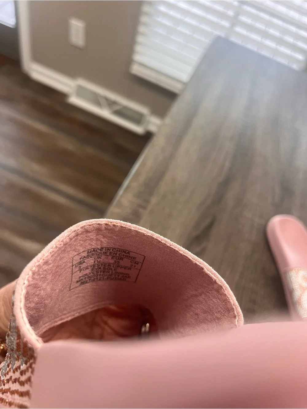 Michael Kors Blush Pink Crystal Logo Slide Sandals Girls Size 2